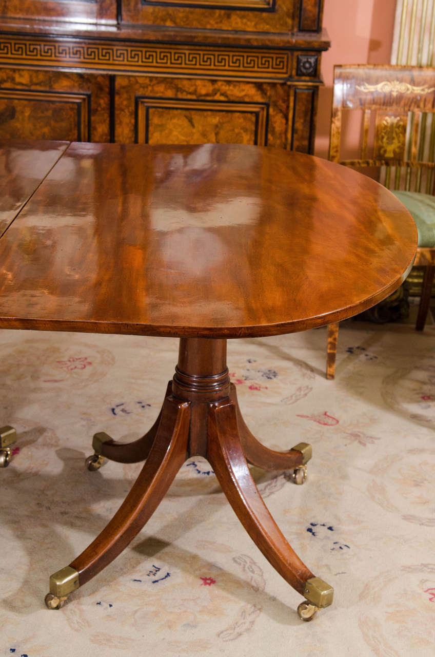 Georgian George III Mahogany Four-Pedestal Dining Table