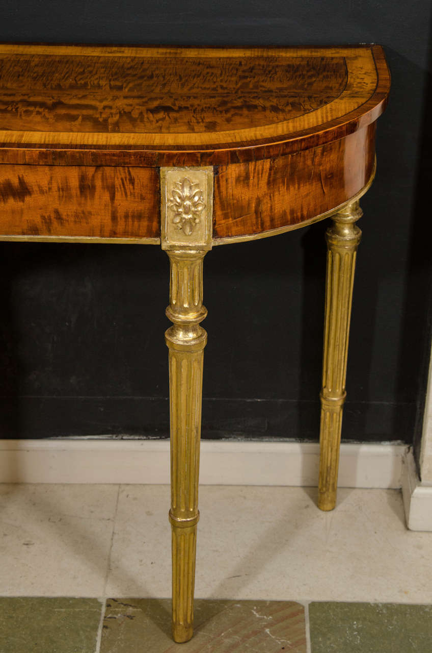 English Pair of Sheraton Console Tables