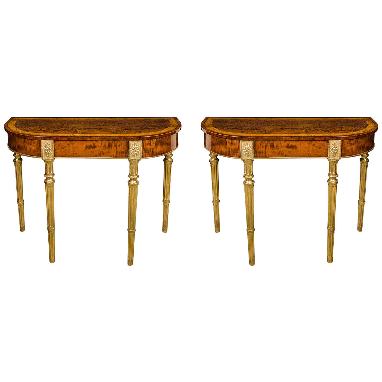 Pair of Sheraton Console Tables