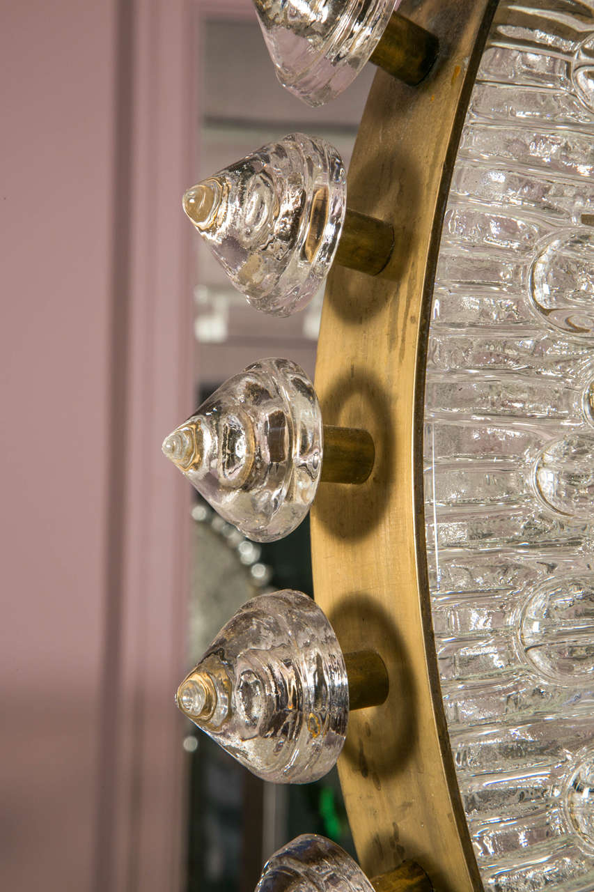 Italian Pair of Sun Murano Glass Chandeliers