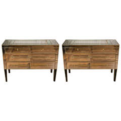 Pair of Mirror Commodes.            1 available 