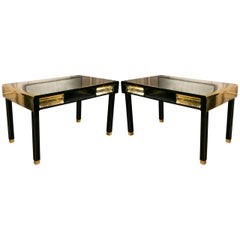 Pair of vintage brass tables at cost price.