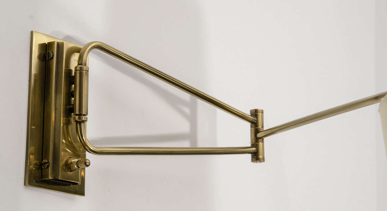 French Lunel Swing Arm Sconces