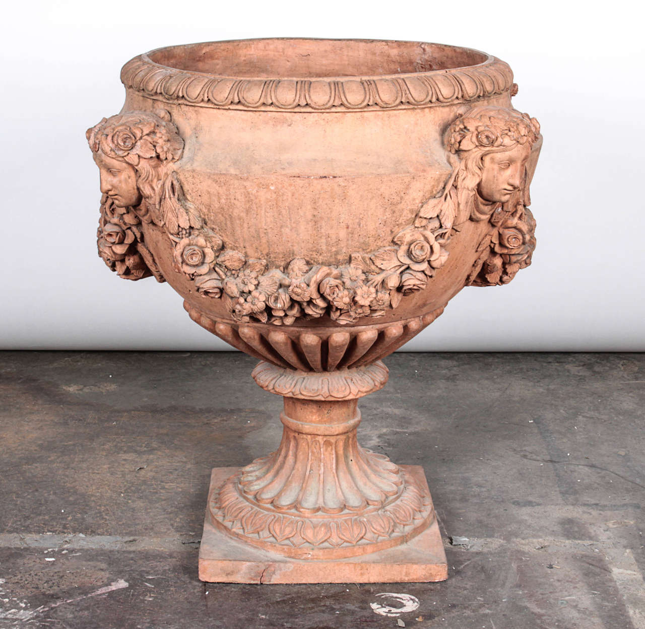 Pair of Neoclassical Style Terracotta Urns 2
