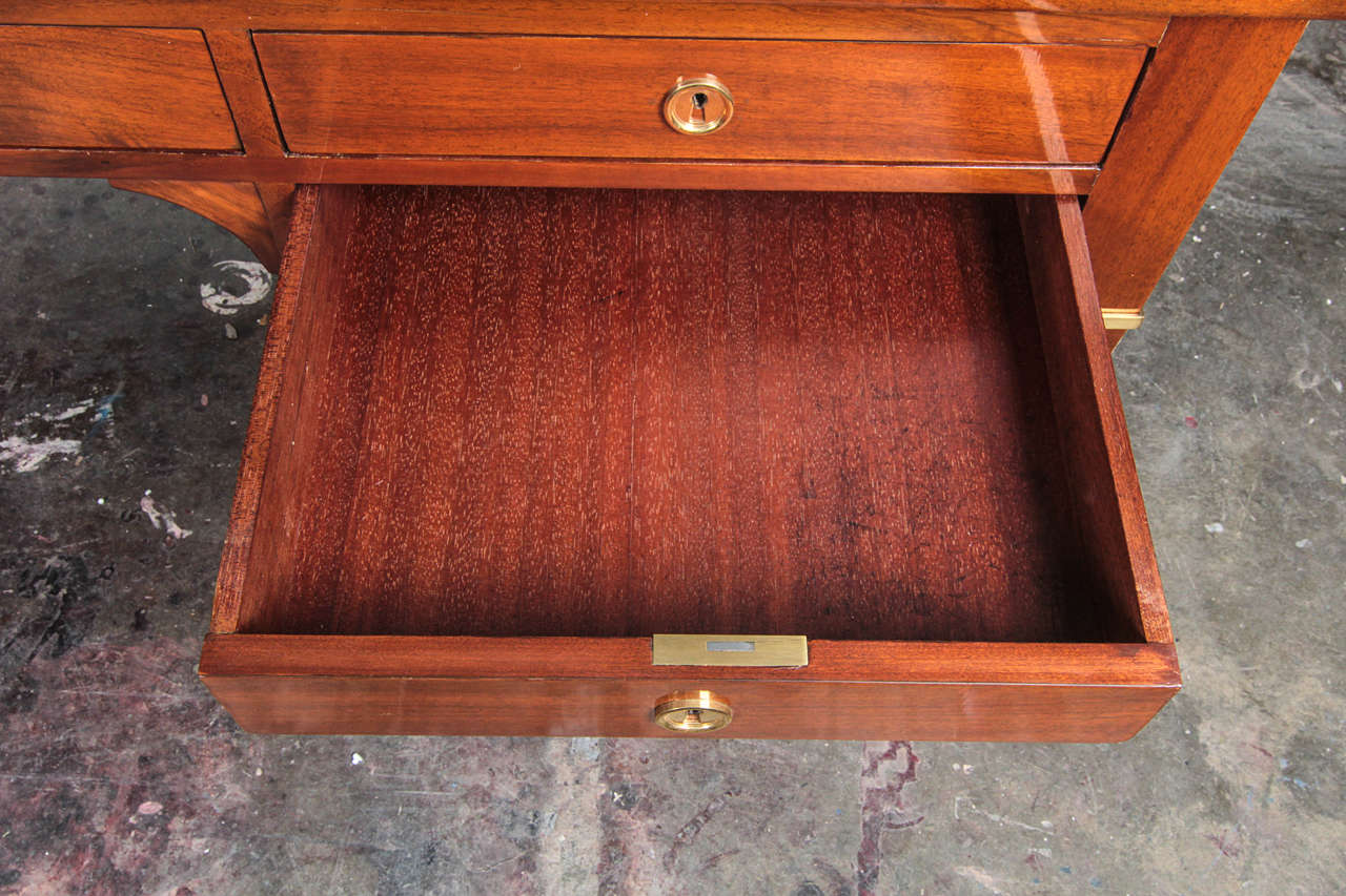 French 19th Century Directoire Style, Five-Drawer Mahogany Desk 3