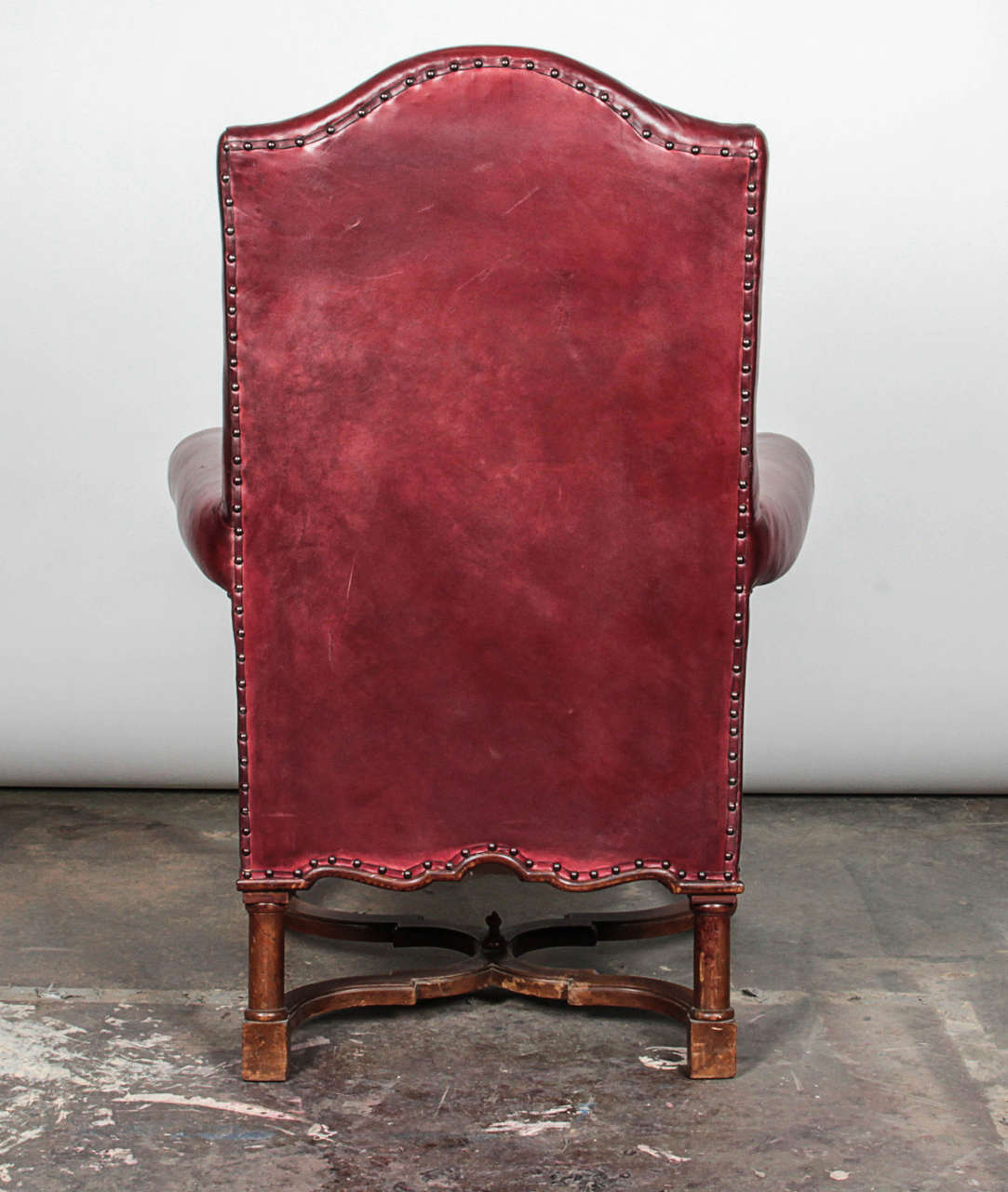 19th Century French Regence Style Leather Armchair For Sale 2
