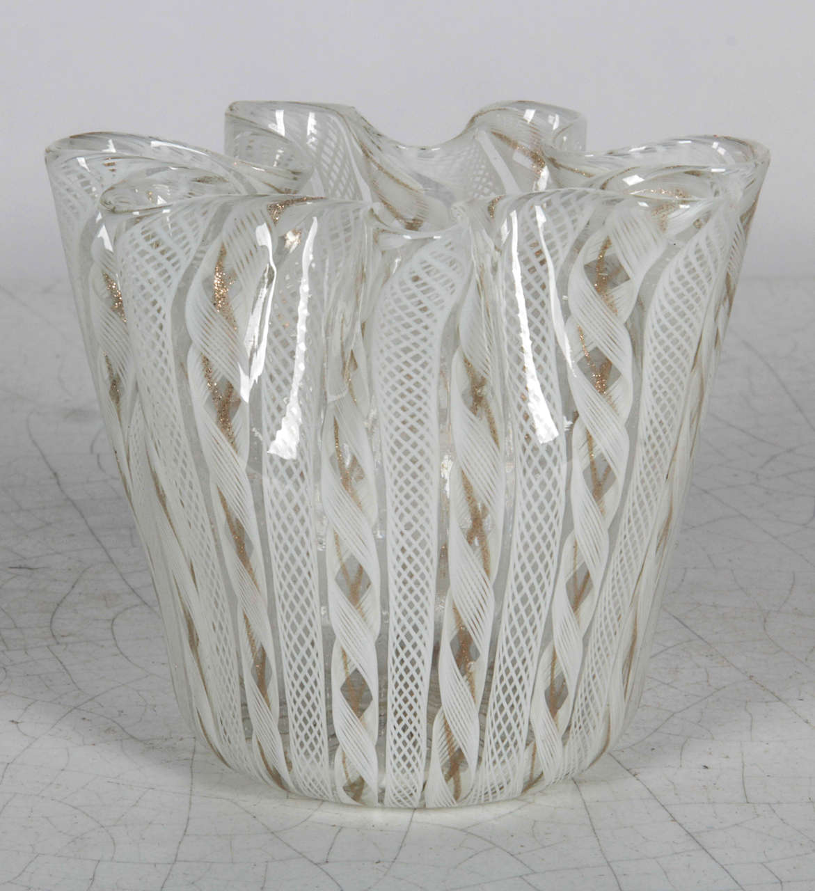 White Murano Glass Vase Grouping 2
