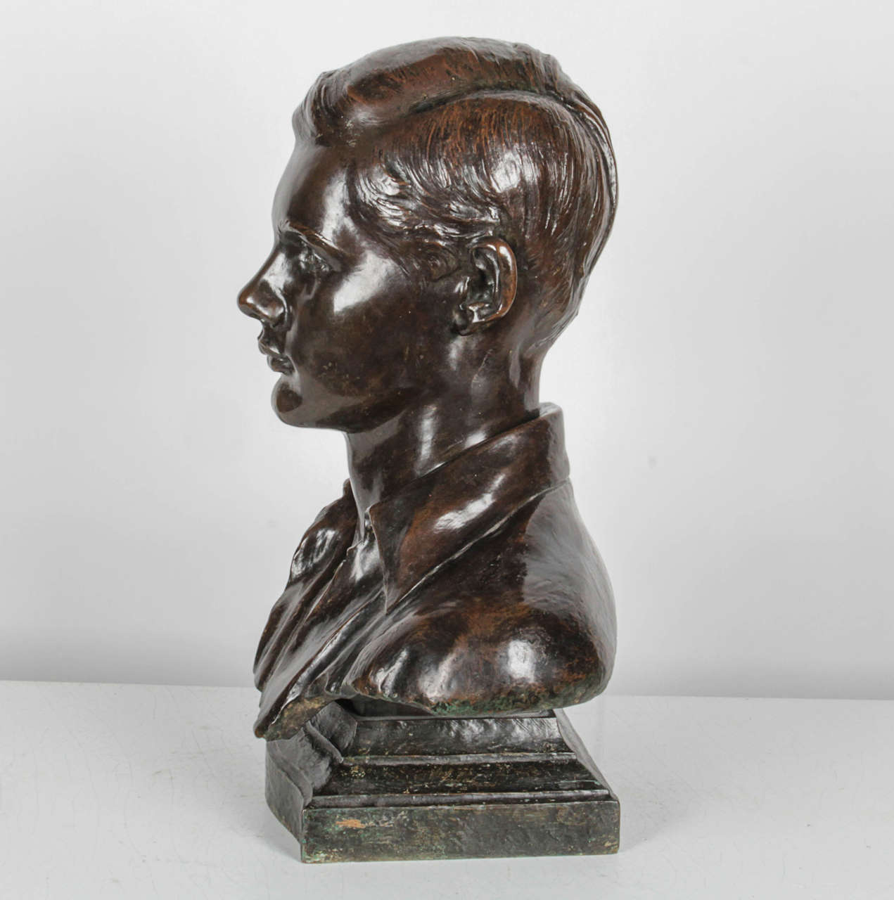 20th Century Bronze Bust of a Young Man For Sale