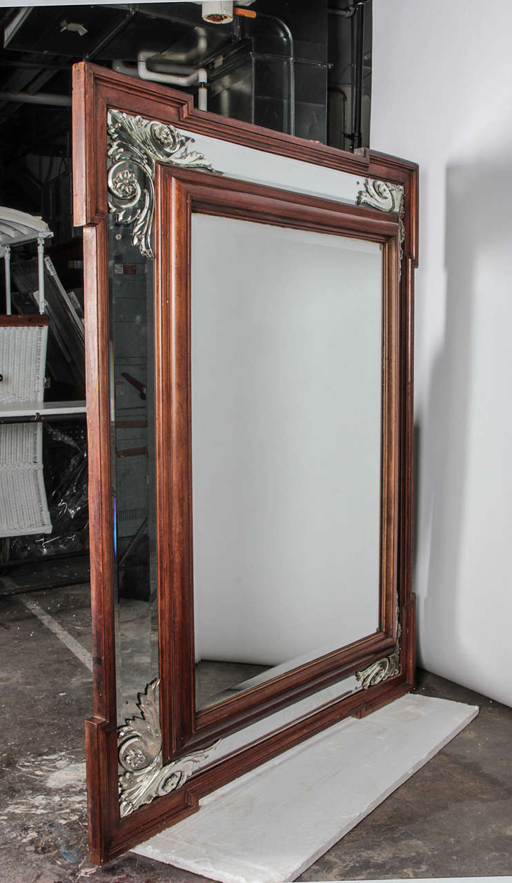 Unknown Art Deco Decorative Beveled Mirror For Sale
