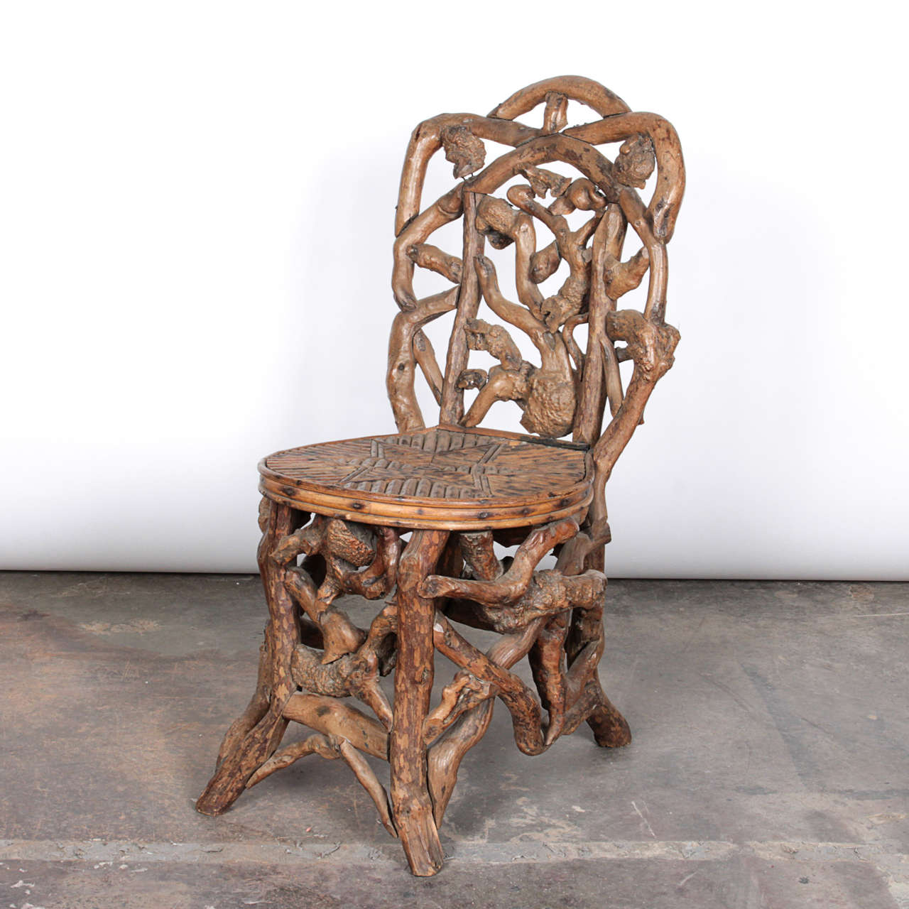 Artisan Driftwood Side Chair For Sale 1
