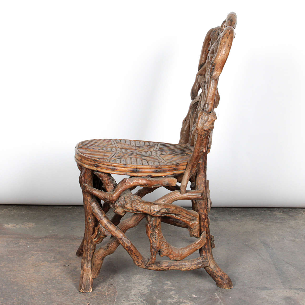 Artisan Driftwood Side Chair For Sale 2