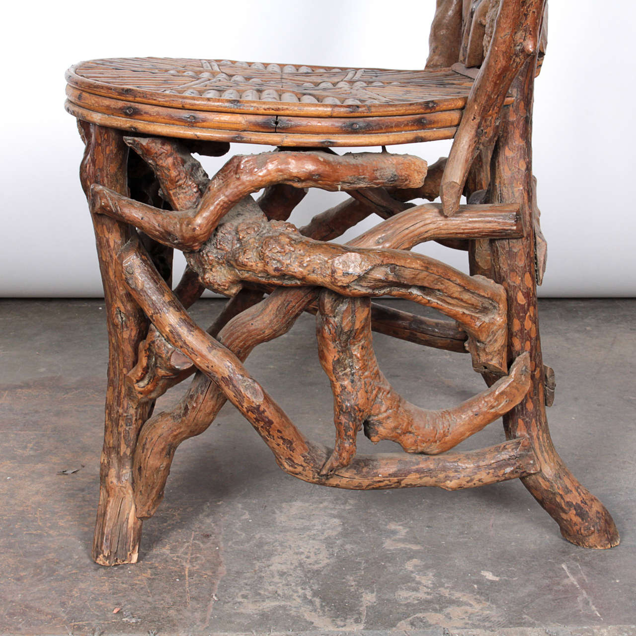 Artisan Driftwood Side Chair For Sale 3