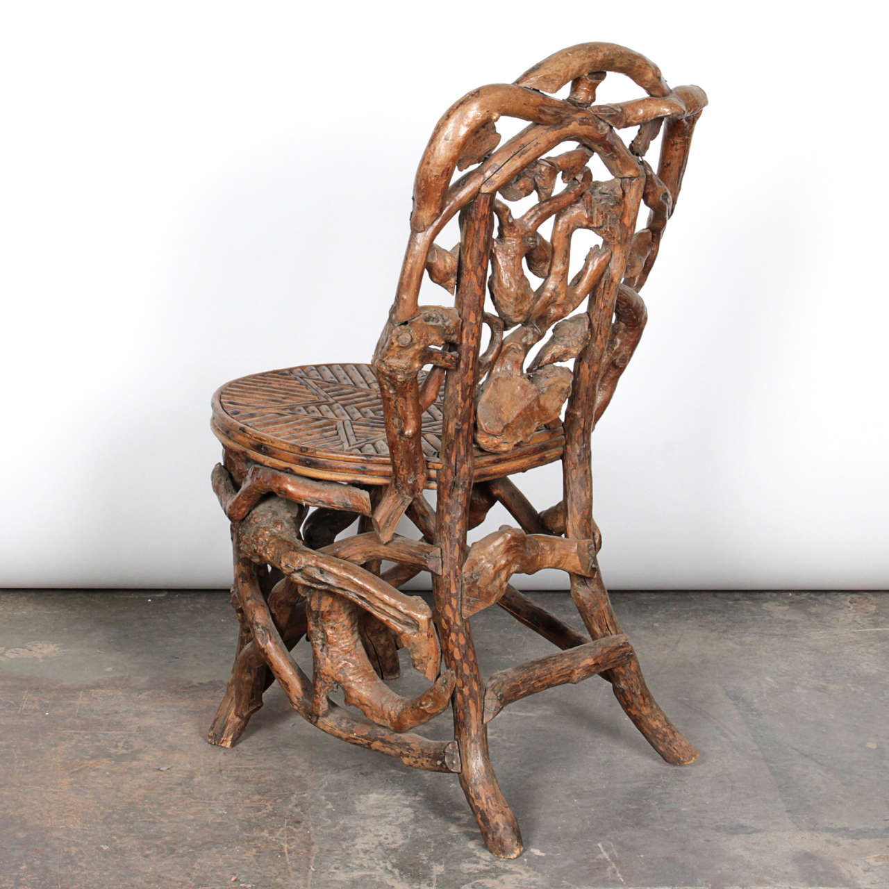 Artisan Driftwood Side Chair For Sale 4