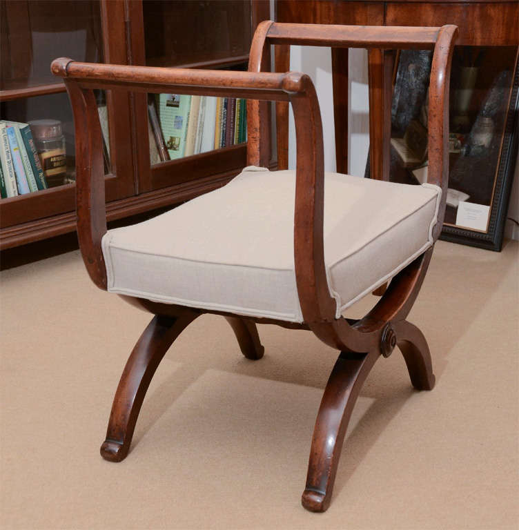 Early 19th Century Regency Mahogany Window Seat 1