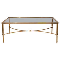 Antique 1920
s Bagues-Style Brass Coffee Table
