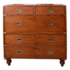 Early 19th Century Teak Campaign Chest