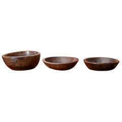 Antique 19th Century Teak Fruit Bowls