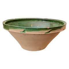 19th Century French Dairy Pottery Bowl