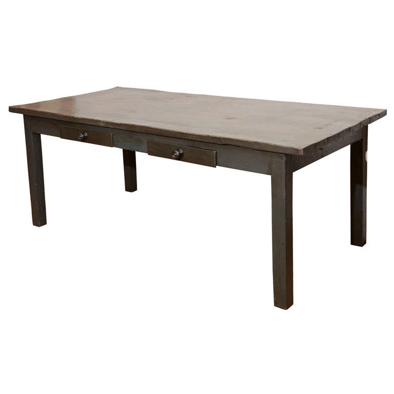 19th Century Zinc Top French Baker's Table at 1stDibs