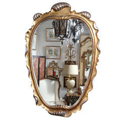 Silver & Gold Leaf Mirror in the Style of Dorthy Draper