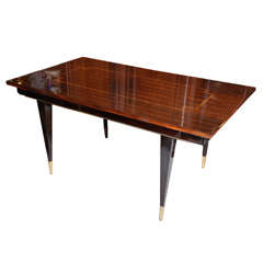 Macassar Wood With Inlaid Design Dining Room Table from France
