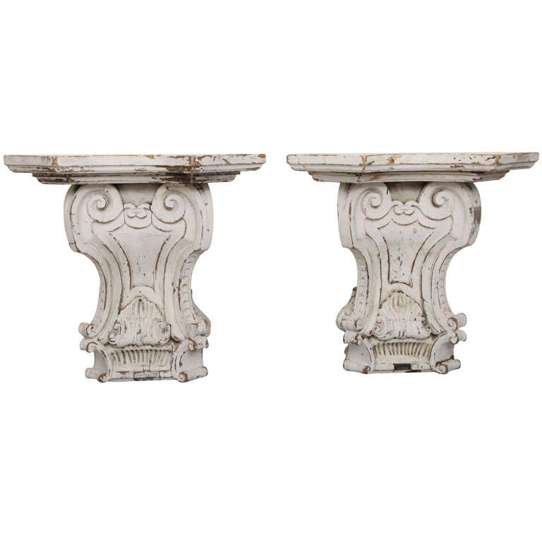 Pair of Architectural Wall Corbels For Sale at 1stDibs