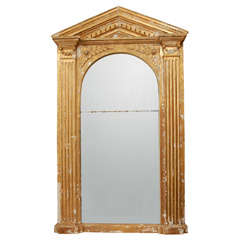 18th c gilt wood mirror