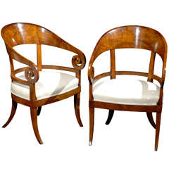 Pair of Biedermeier Arm Chairs