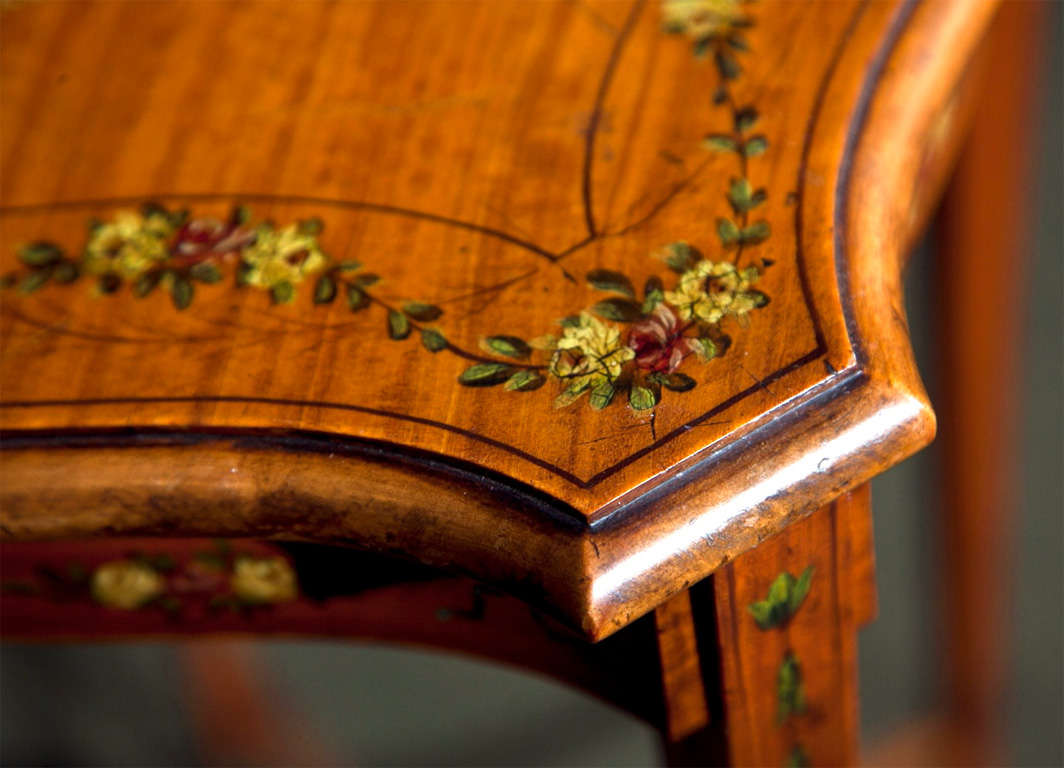 20th Century Painted Satinwood Occasional Table For Sale