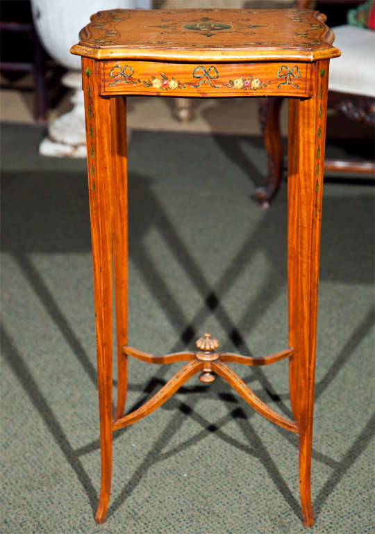 Wood Painted Satinwood Occasional Table For Sale