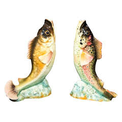 Pair of Majolica Fish