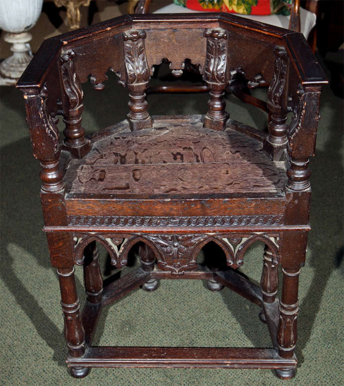 Gothic Baroque Deacon Style Chair 1