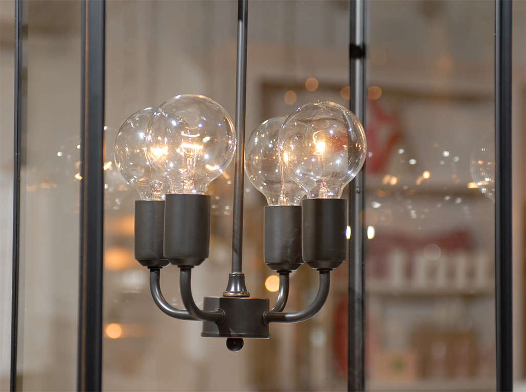 Square Glass Pendant In Good Condition For Sale In Atlanta, GA