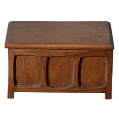 Antique Miniature Oak Chest