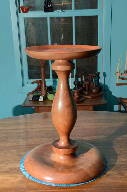 Cherry Turned Wood Stand by Eva Zeisel, American, circa 2000