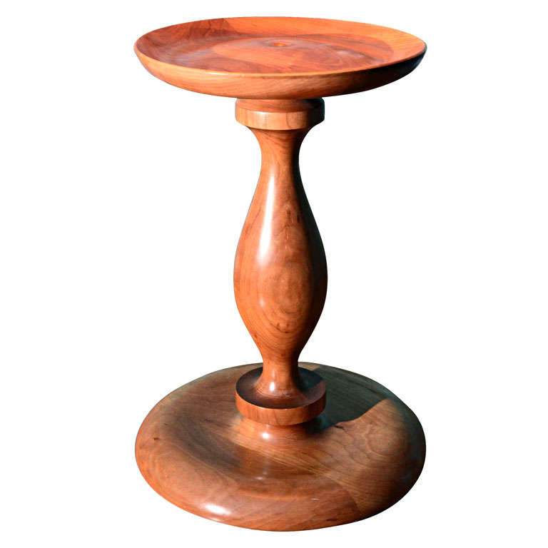 Cherry Turned Wood Stand by Eva Zeisel, American, circa 2000 at 1stdibs