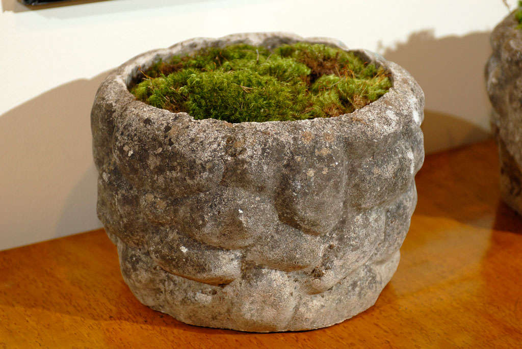 faux stone planters