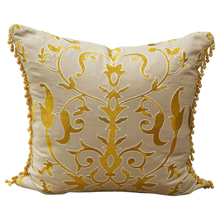 Pillow Mustard and Clay at 1stdibs