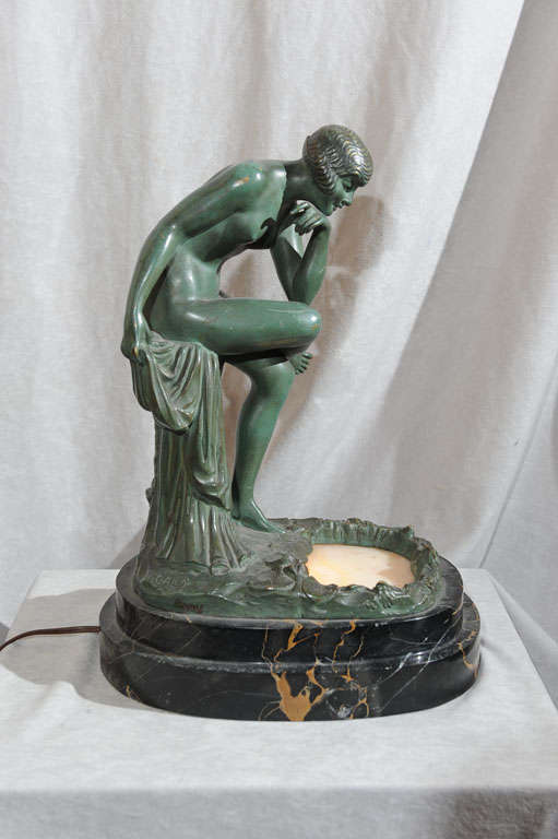 Art Deco Bronze with Light Up Base 1