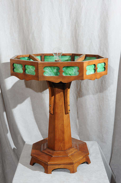 Arts and Crafts Wood Table Lamp 2