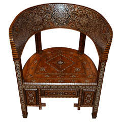 An unusual and decorative armchair, Syria, circa 1920.