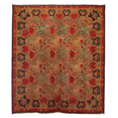 Square Bessarabian Kilim Wool Rug