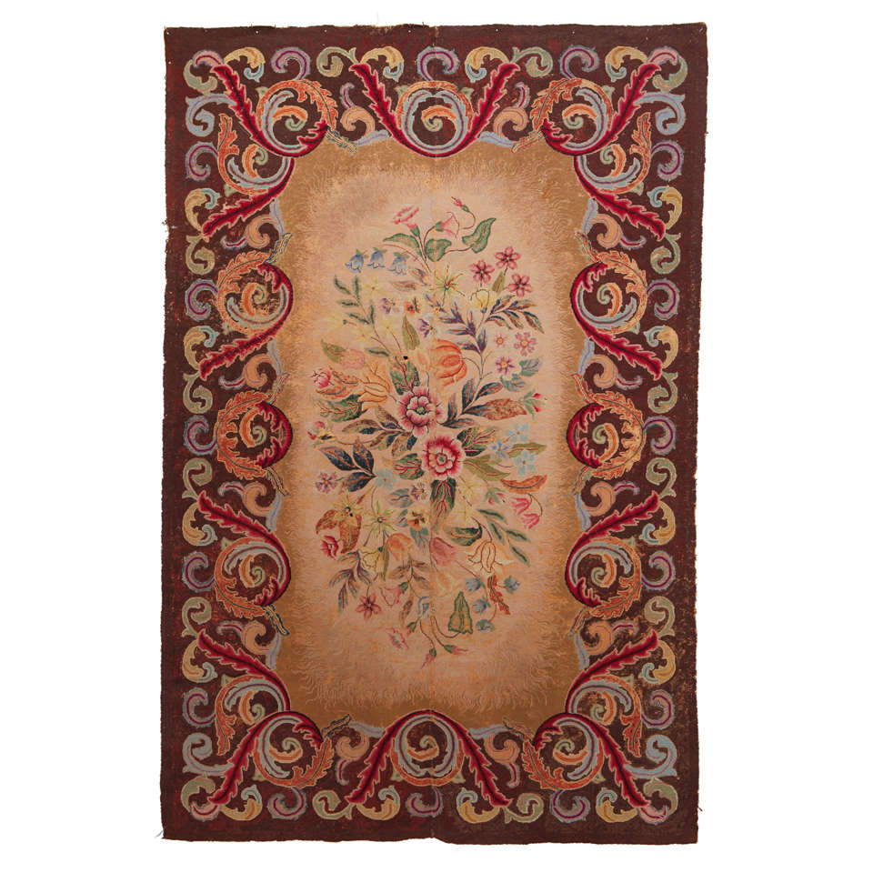 Early 20thc Shaker Style Sheered Rug From New England For Sale at 1stDibs