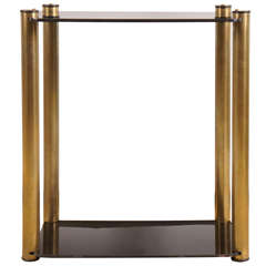 Modern Brass and plexiglass table