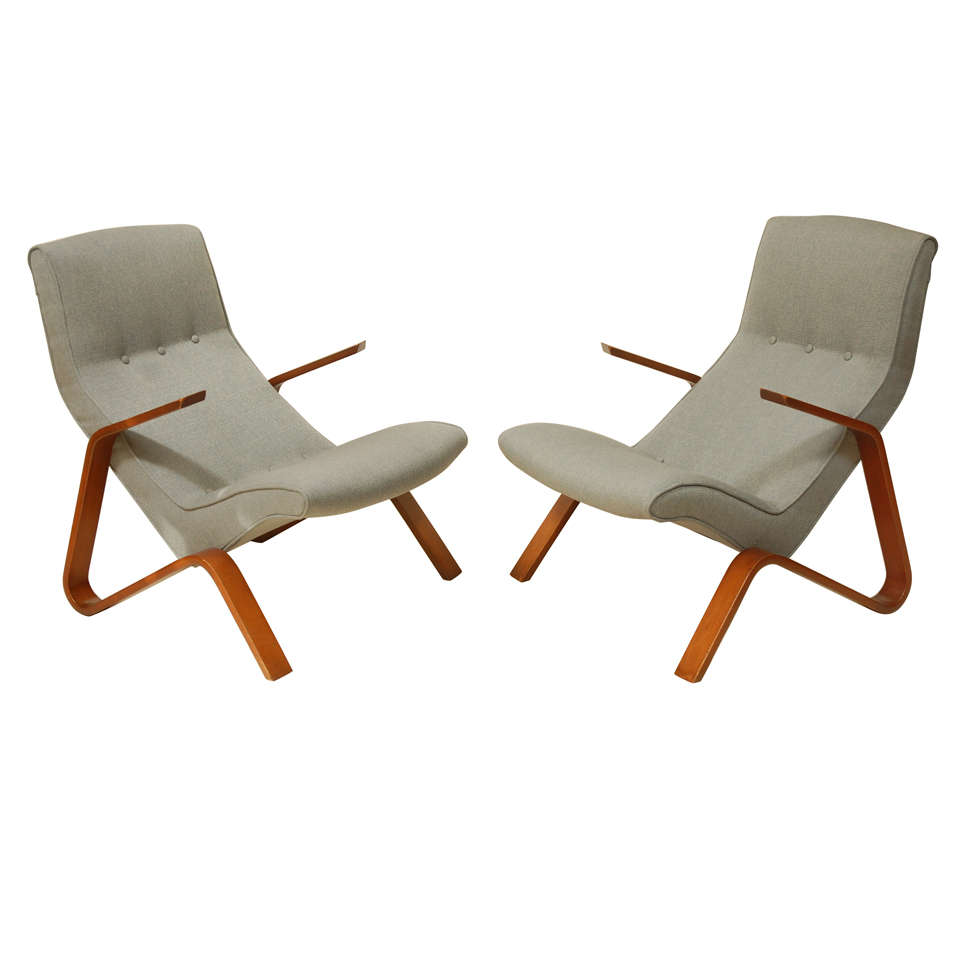 Pair of Grasshopper Chairs By Eero Saarinen