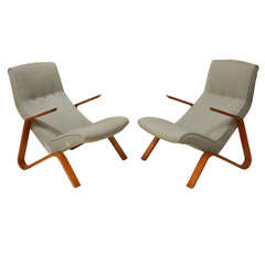 Pair of Grasshopper Chairs By Eero Saarinen