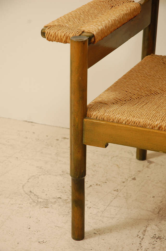 Beech And Caned Chair in the Style of Magistretti In Excellent Condition In Los Angeles, CA