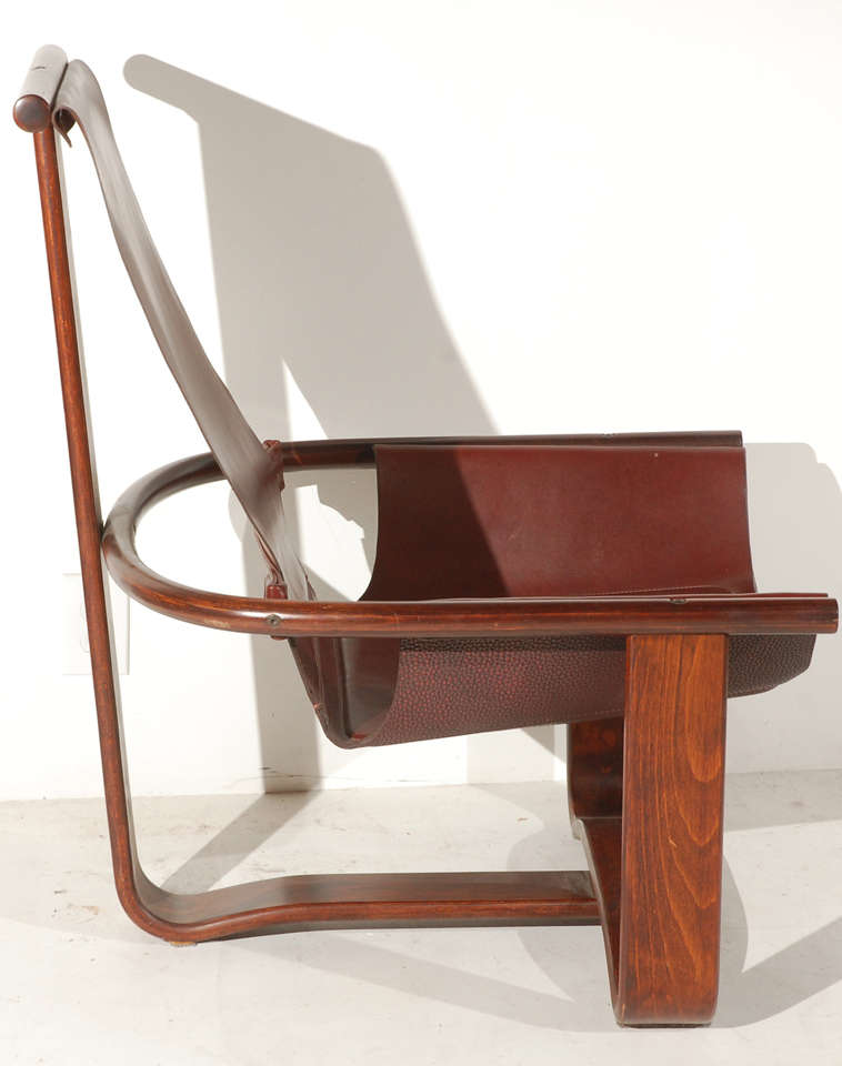 Westnofa / Vestlandske Bentwood and Leather Chairs In Excellent Condition In Los Angeles, CA