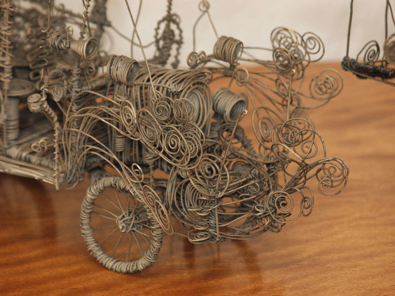 Argentine Pair of c 1930's Wire Sculptures For Sale
