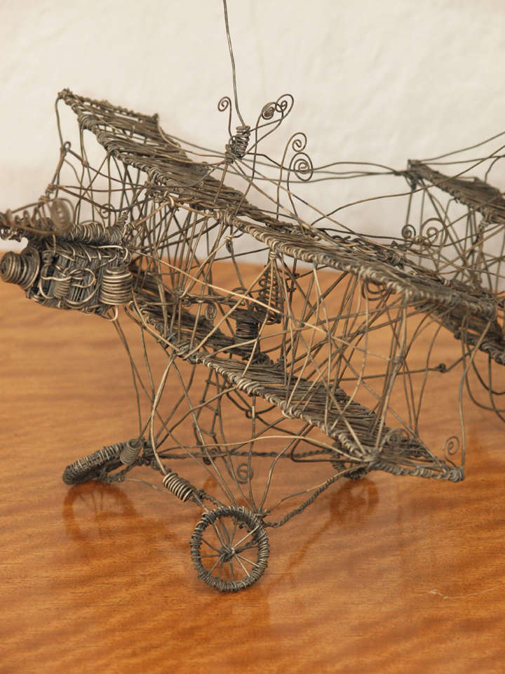 Pair of c 1930's Wire Sculptures For Sale 3